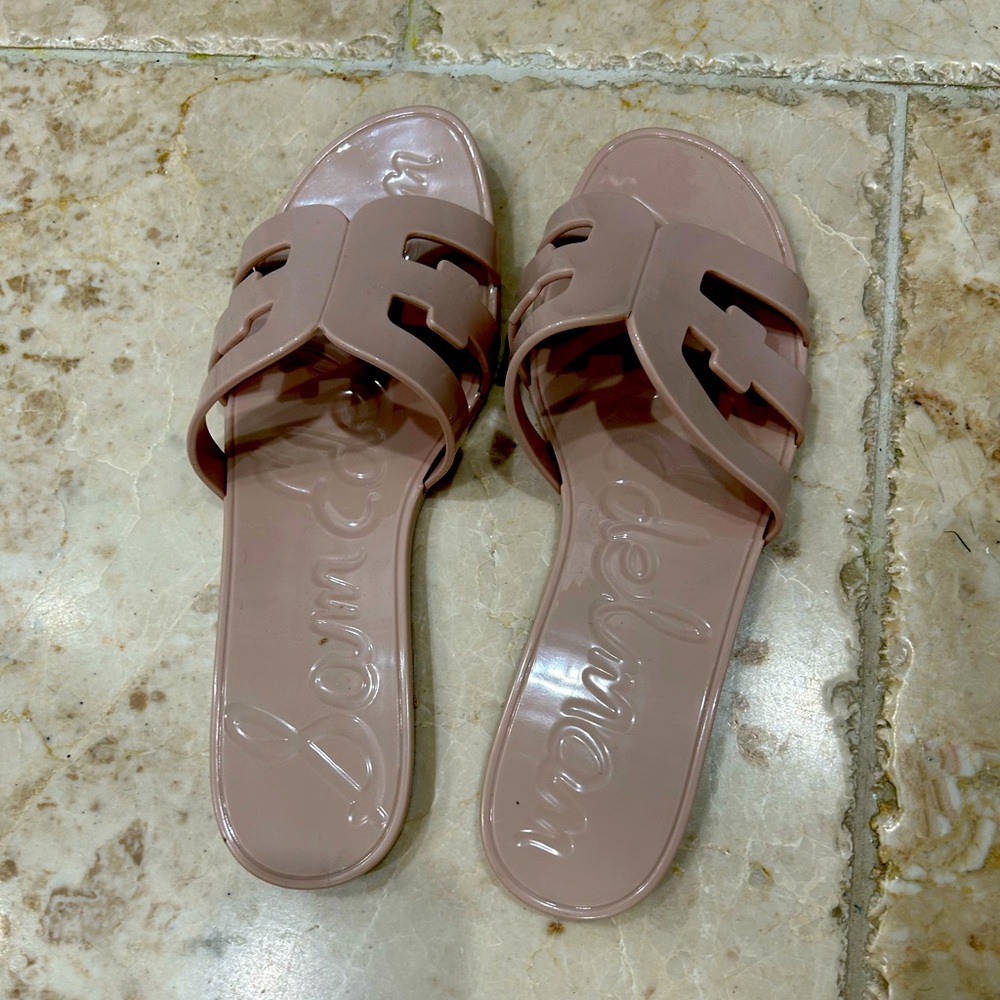 Sam Edelman Pink Jelly slides sz 12 EUC